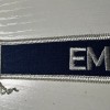 Unbranded EMT Tab Patch Work Uniform Medical 5”x1” Silver On