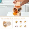 SUSTEAS Rotary Cheese Grater with Handle - Vegetable Shredder with