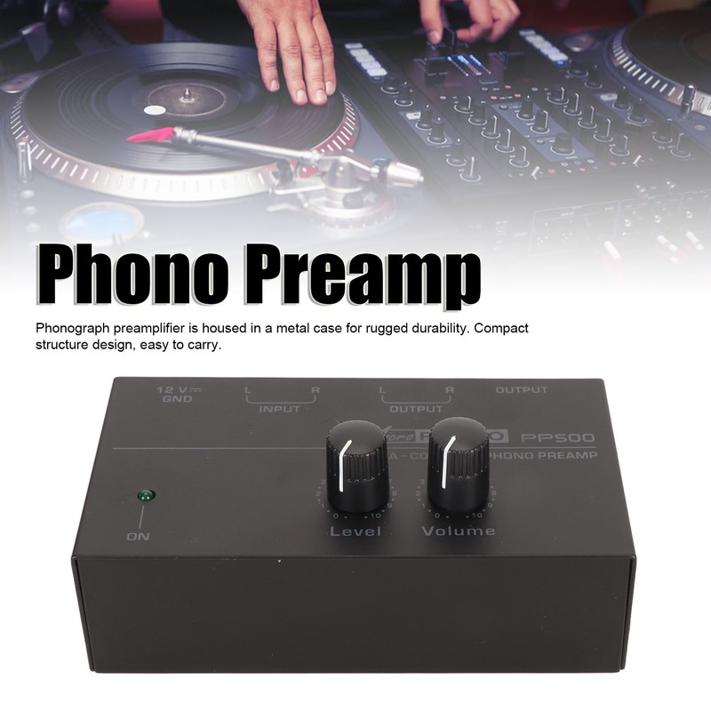 Phono Turntable Preamp Ultra Low Noise Independent Volume Control Phono