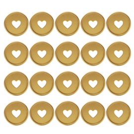 Operitacx 20pcs Mushroom Hole Binder Paper Binder Rings Metal Snap Rings Planner Expander Discs Heart Book Binding Discs Small Book Rings Heart Binder Rings Loose Leaf Love Abs Expansion