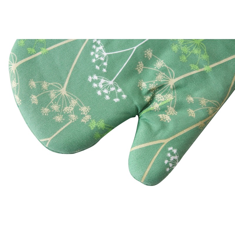 Premier Housewares Cow Parsley Single Oven Glove - Green
