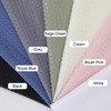 OVZME Cream Shower Curtain Set, Waffle Textured Heavy Duty Fabric