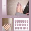 Uñas Postizas de 24 Piezas, Uñas Postizas de Bailarina en