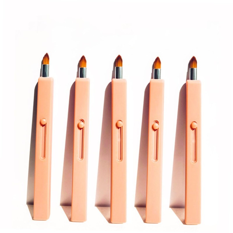 TOVINANNA 1pc Portable Retractable Lip Brush Makeup Applicator Tool Warm