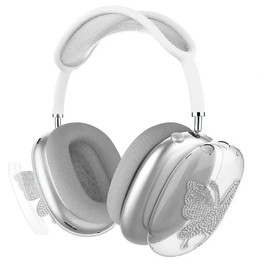 ECZOIL Case Cover for AirPods Max Headphones, Cute Butterfly Cystal Clear Soft TPU Case, Accessories Protector Cover for Airpods Max-Butterfly