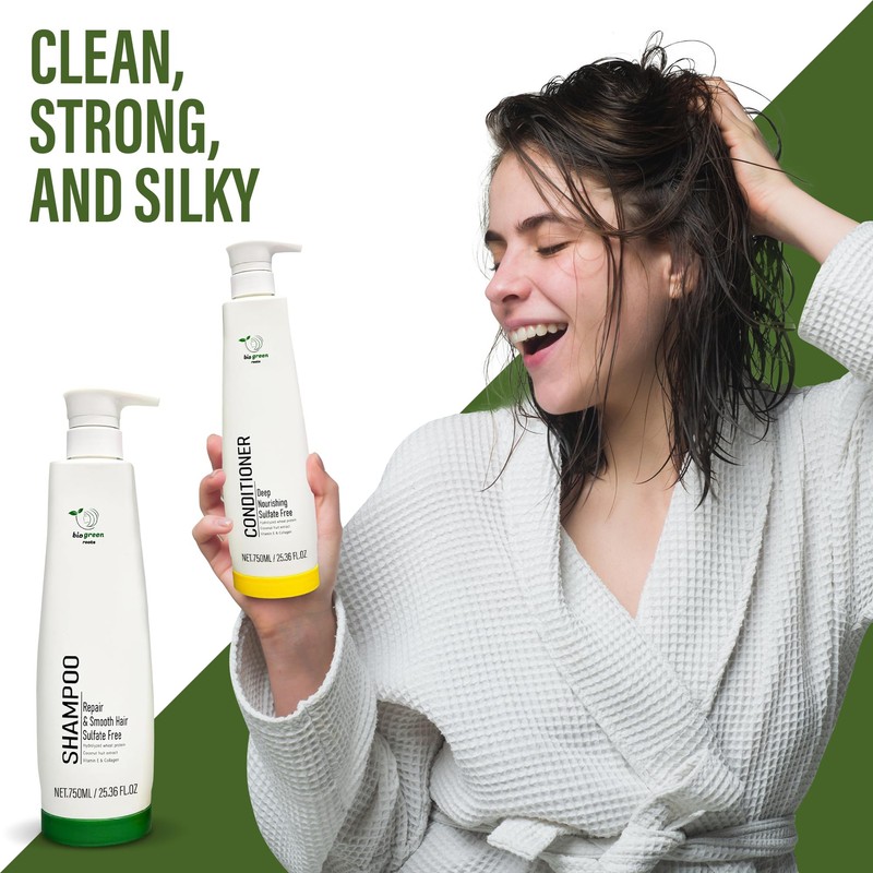 Biogreen Roots Shampoo & Conditioner - Sulfate-Free Hair Care with