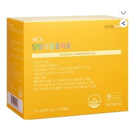 Nutricore Evening Primrose Oil Nutrient (850mg x 120 capsules) 102g / 뉴트리코어 달맞이꽃종자유 영양제 (850mg x 120캡슐) 102g
