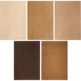 40pcs Soft Felt Fabric Sheets, 20x30cm Craft Felt, 5 Colours Felt for DIY Craft Felt Sheet for Art and Craft (Brown)