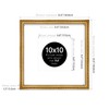 10x10 Gold Ornate Photo Frame With White Mat For 7x7