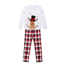YILEEGOO Matching Christmas Pyjamas Family Pajamas PJs Set Xmas Sleepwear Nightwear for Mens Womens Adults Kids