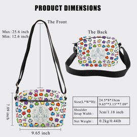 BDPWSS Gaming Crossbody Bag Video Game Gifts Junimo Forest Spirit Gift Stardew Game Inspired Gift Cozy Gamer Shoulder Bag (Stardew Gaming CBCA)