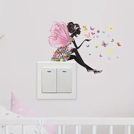Wall Tattoo Sticker Fairy Princess for Children's Room (Wings)