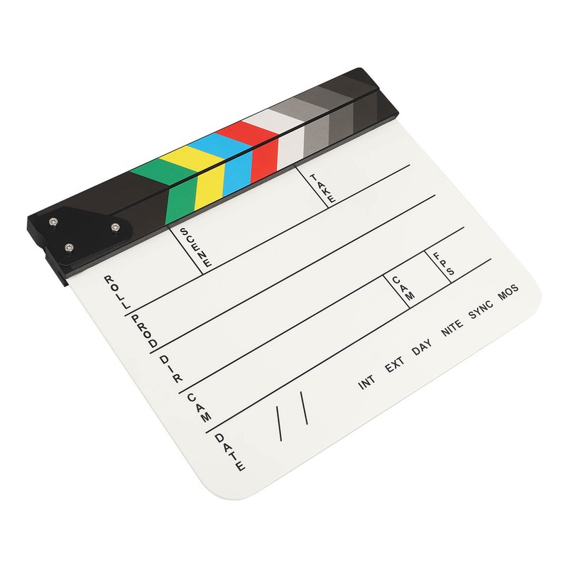 Acrylic Film Clapboard Professional Dry Erase Movie Props Clap Board