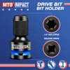 MTO 1/2 3/8 1/4-Inch Square Drive to 1/4-Inch Hex Socket