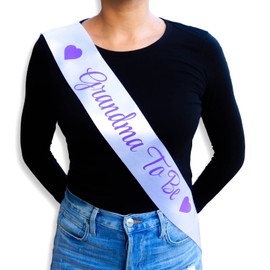 New Grandmother Gifts - "Grandma To Be" Sash - Baby Shower Decorations - Gender Reveal Party - Baby Announcement