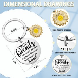 Qiubewi Long Distance Friendship Gifts Friendship Gifts for Women Friends Friendship Keychain Unique Friend Gift Moving Away Going Away Presents Friends Birthday Graduate Present