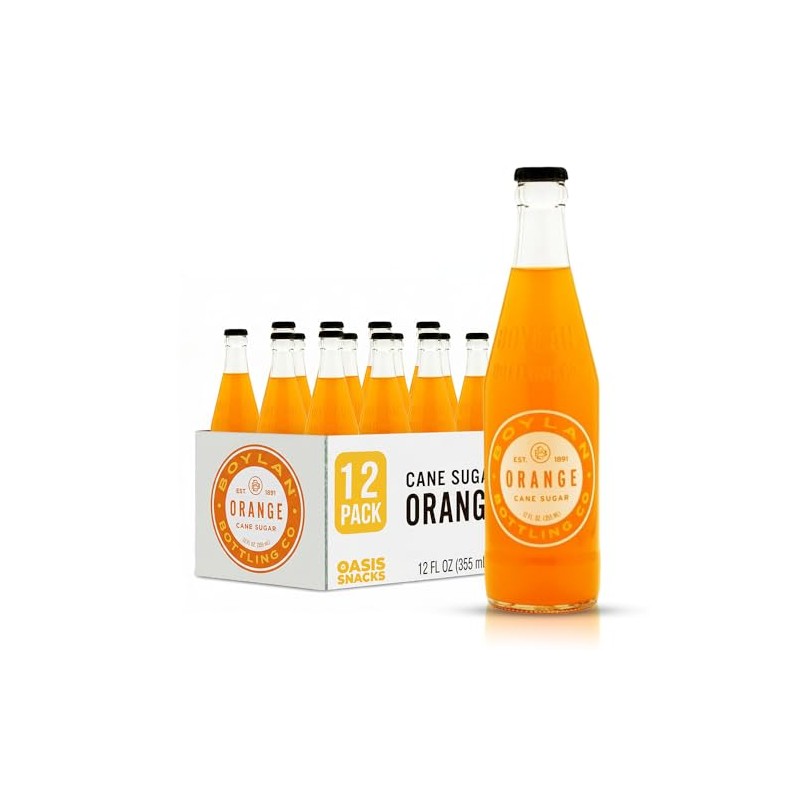 Boylan Bottling Craft Cane Sugar Soda - Orange 12oz Glass