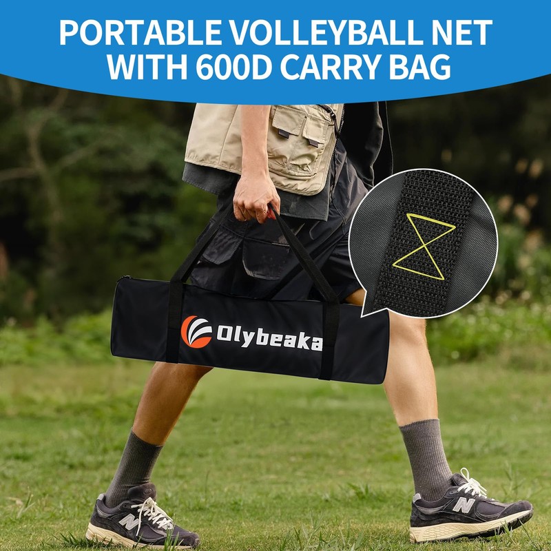 Portable Outdoor Volleyball Net Set for Backyard Beach with Adjustable