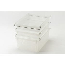 ITOCHU Retail Link Stack Tray with Metal Handle, Deep Small, Natural, 1 Piece