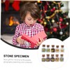 iplusmile Educational Stone Specimen Flask Collection 10pc Crystal Gemstone Wishing