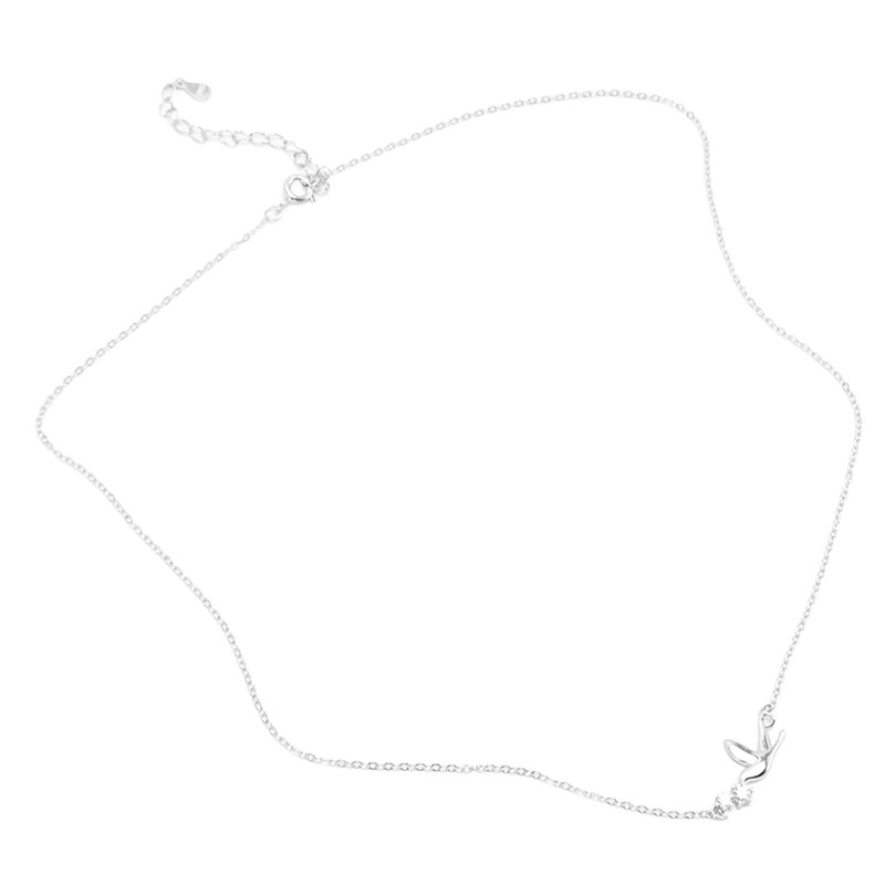 Silver Pendant Necklace Beautiful Elegant Adjustable Cute Dove Bird Pendant