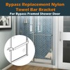 GGTE Shower Door Towel Bar Bracket Parts for Bypass Nylon