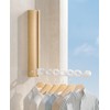 Natural Wood Folding Clothes Hanger Rack for Laundry Room, Wall