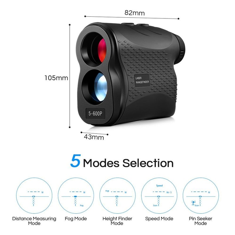 SEIWEI Black Portable Laser Distance Finder High Precision Telescope 6X