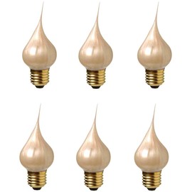 Creative Hobbies® 7194PSA Large Medium Base Champagne Silicone Light Bulbs, 7.5 Watt, Individually Boxed, Wholesale Pack of 6 Bulbs