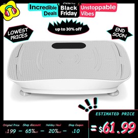 ZenActive Vibration Plate Whole Body Exercise Stomach Vibrate and Relaxation Machine Lymphatic Detox Device With Smart Screen Low Noise Max Weight 300LB for Home Exercise Platform - Color: Grey