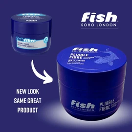 FISH Original Fishfibre Pliable Fibre, Mens Hair Styling Product Suitable for Short & Medium Length Hair. Stylist & Barber Used. Super Matt Finish Firm Hold, Natural & Defined Look, 100ml