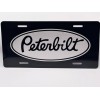 Laser Peterbilt black laser engraved license plate