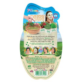 7th Heaven Tea Tree Sheet Masque with Pressed Tea Tree, Squeezed Bearberry and Crushed Spearmint to Stimulate and Wake Up Skin, Ideal for Oily and Combination Skin