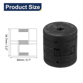uxcell 3/8" to 7/16" L090 Flexible 3-Piece L-Jaw Coupling Coupler Set & Buna-N NBR Rubber Spider for Log Splitter Hybrid Equipment