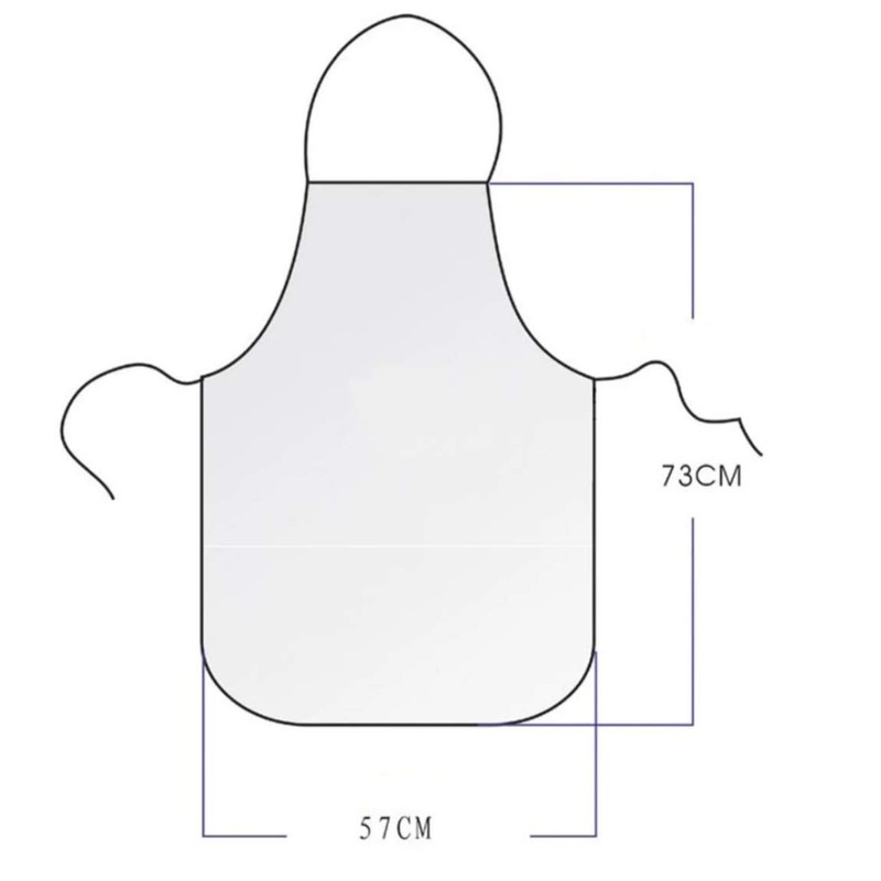 WOO LANDO Barbecue apron for men, 73 x 57 cm,
