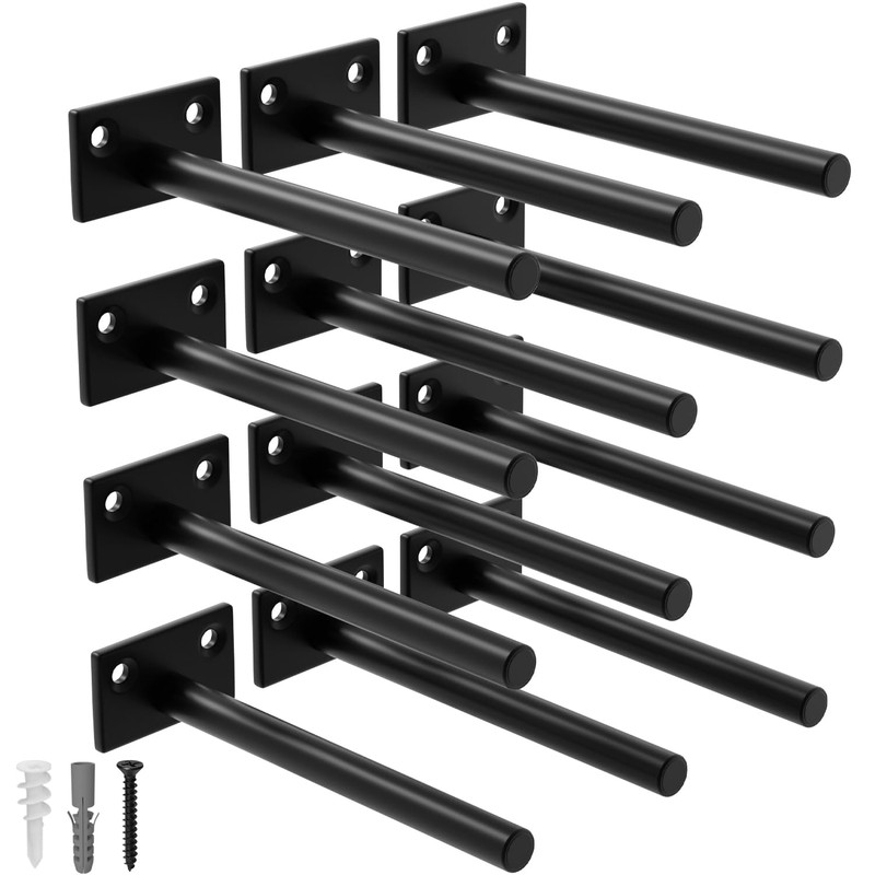 LEOPO 12-Pack 10 inch Floating Shelf Brackets, Hidden Shelf Bracket