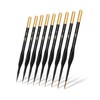 Mr. Pen Detail Paint Brush Set - 9pcs, Gold/Black, Miniature,