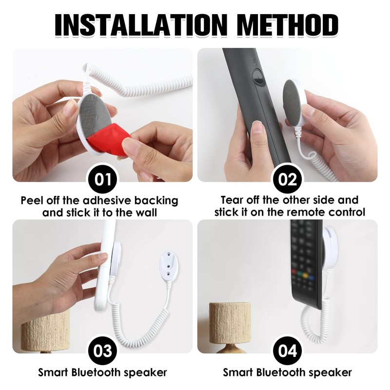 Magnetic Remote Leash Control Holder with Security Cable, Retractable Tidy