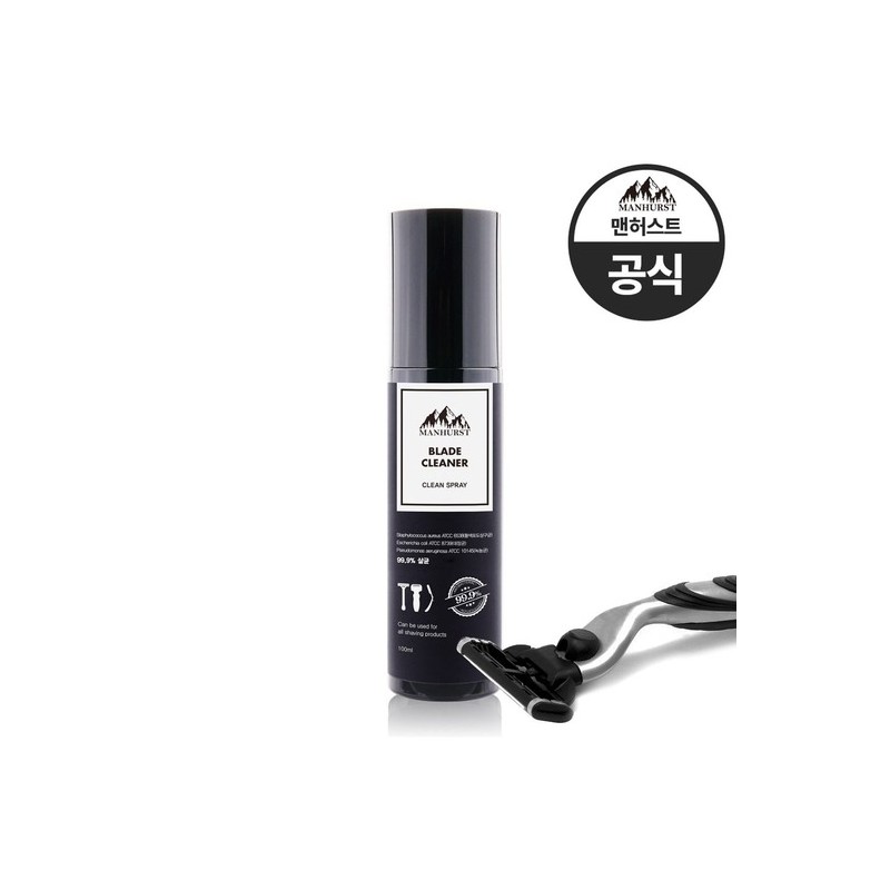 Manhurst Blade Cleaner 100ml+Shaving Gel 300ml / 맨허스트 블레이드 클리너
