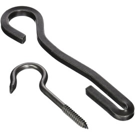 Enclume Captain's Hook, Use with Rolled End Bars Ceiling Pot Racks, Hammered Steel