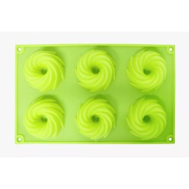 Innova Market Molde Silicon Rosca Rehilete Mini 6 Cavidades