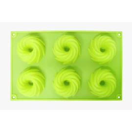 Innova Market Molde Silicon Rosca Rehilete Mini 6 Cavidades