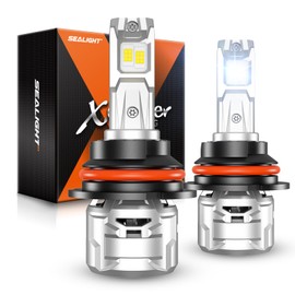 SEALIGHT 9004 Bulbs, 𝟑𝟎𝟎𝟎𝟎𝐋𝐌 𝟔𝟓𝟎𝟎𝐊 𝐂𝐨𝐨𝐥 𝐖𝐡𝐢𝐭𝐞 9004 Fog Light, Fog Lights with 15000RPM Cooling Fan, 𝐈𝐏𝟔𝟖 𝐖𝐚𝐭𝐞𝐫𝐩𝐫𝐨𝐨𝐟, Plug-N-Play,Pack of 2