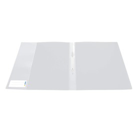HERMA Project File A4 Translucent, with inscription label, made of wipeable and sturdy plastic, report folder for school, white