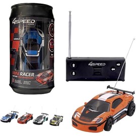 Silverlit Silverlit-4SPEED by Voiture télécommandée Mini Racer-27Mhz - 4 Coloris Jaune/Blanc/Orange/Bleu-8 cm, 70010