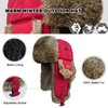 Winter Trapper Hat for Men Women 100% Real Rabbit Fur
