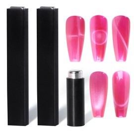 BQAN Cat Eye Nail Magnet Set, 3-Pcs Double-Head Strong Magnetic for CatEye Gel Polish, Create Stunning Magnetic Nail Designs with Ease