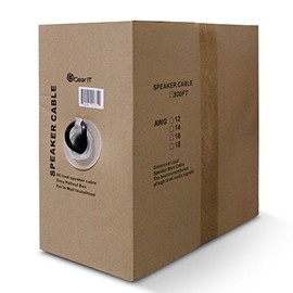 GearIT 16/2 Speaker Wire (500 Feet) 16AWG Gauge - Outdoor Direct Burial in Ground/in Wall / CL3 CL2 Rated / 2 Conductors - OFC Oxygen-Free Copper, Black 500ft