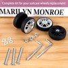 4 PCS 50x11mm Luggage Wheels Replacement, Silent Suitcase Wheel Double