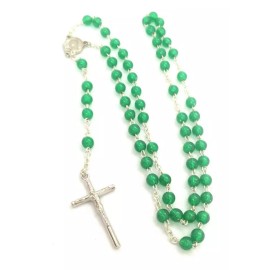 Green Italian Rosary Beads - Made in Italy - Stamped Italy